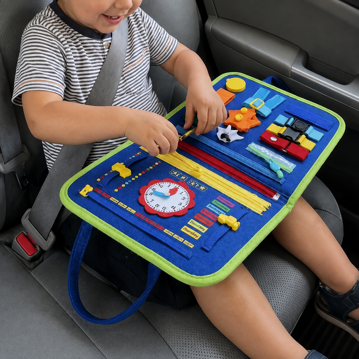 Bimboloo - Montessori Busy Board – 7-in-1 Lernspielzeug für Kleinkinder